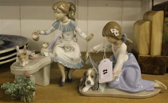 Two Lladro figures, Meal Time, no. 6109 & Dogs Best Friend, no. 5688